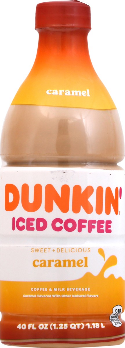 slide 6 of 9, DUNKIN' Dunkin Iced Coffee Caramel - 40 fl oz, 40 fl oz