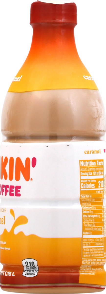 slide 7 of 9, DUNKIN' Dunkin Iced Coffee Caramel - 40 fl oz, 40 fl oz