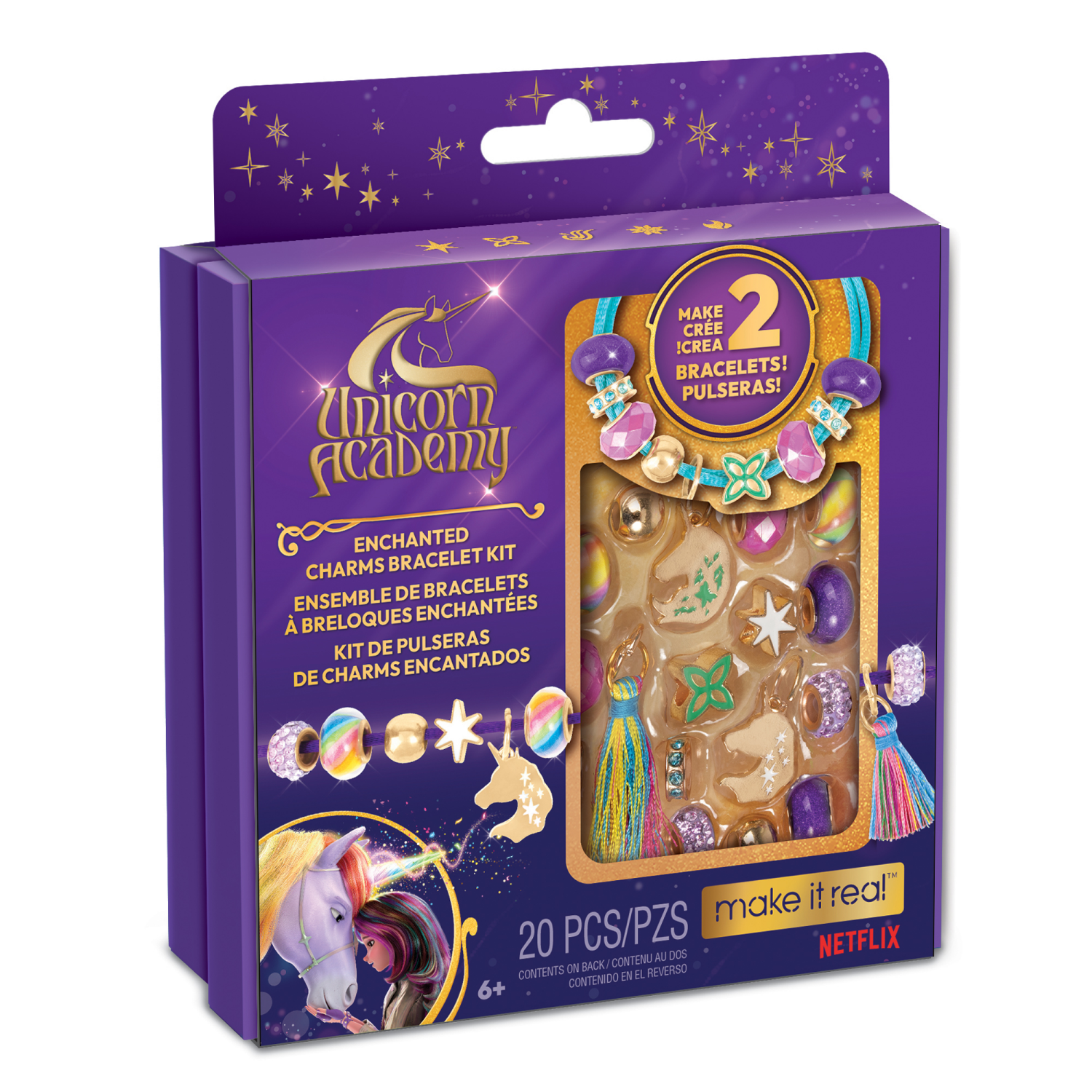 slide 1 of 7, Unicorn Academy - Enchanted Charms Bracelet Kit, 1 ct