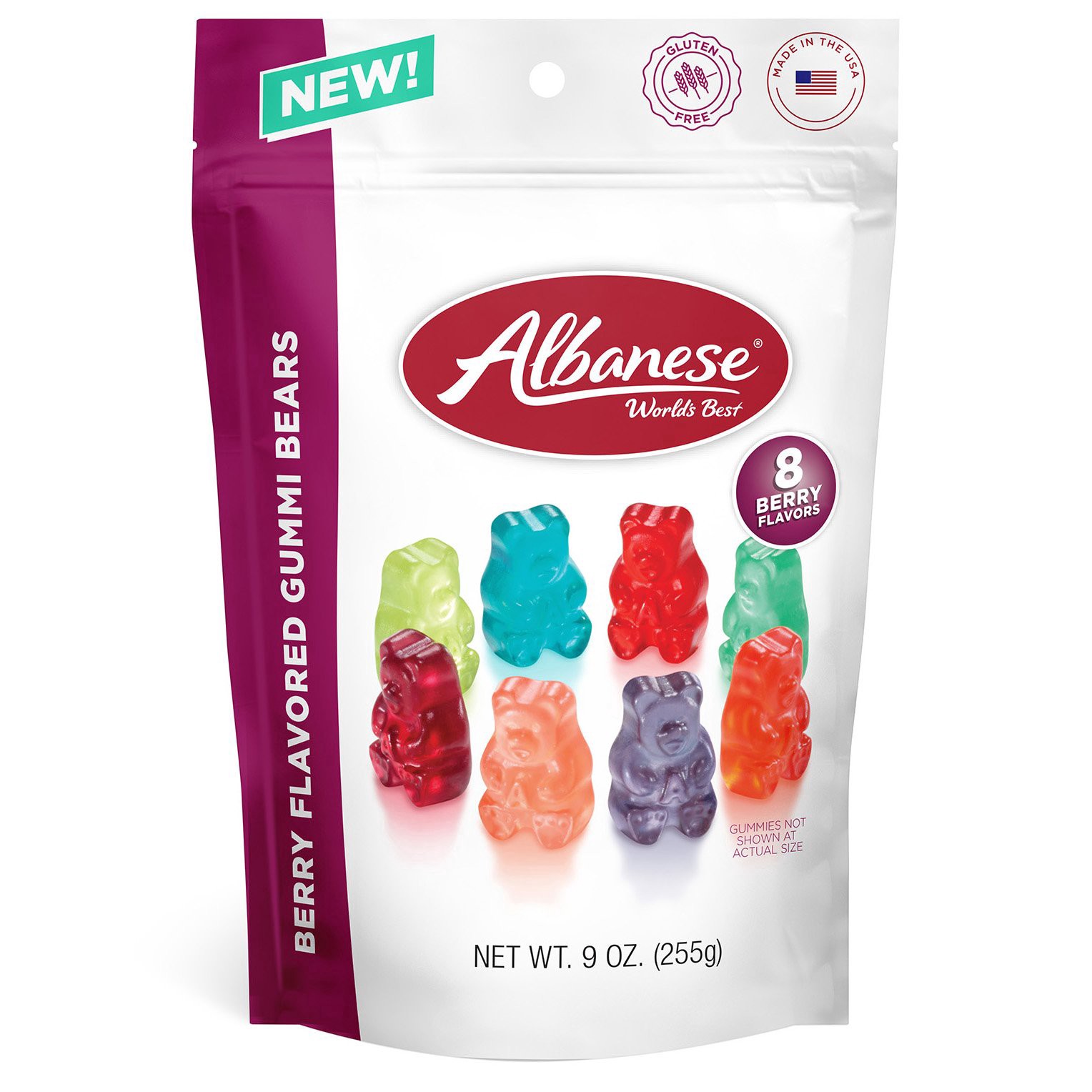 slide 1 of 1, Albanese Berry Flavor Gummi Bears, 9 oz