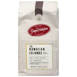 PapaNicholas Coffee Light Roast Ground Hawaiian Islands Coffee - 12 oz