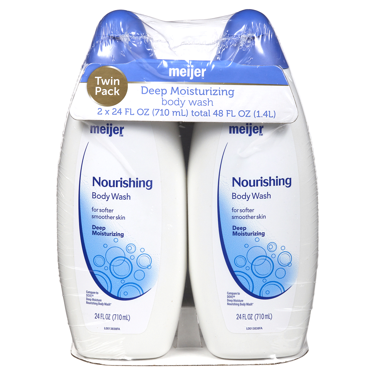 slide 1 of 2, Meijer Deep Moisturizing Body Wash, 24 oz, 2 ct