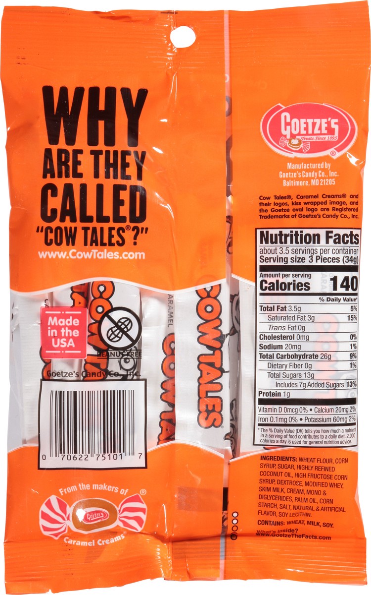 slide 8 of 12, Goetze's Cow Tales Original Caramel Candy Minis 4 oz, 4 oz