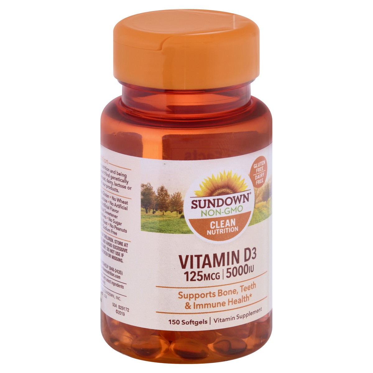 slide 9 of 9, Sundown Non-GMO 125 mcg Softgels Vitamin D3 150 ea, 150 ct