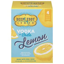 Deep Eddy Lemon Vodka + Soda 4 - 12 fl oz Cans