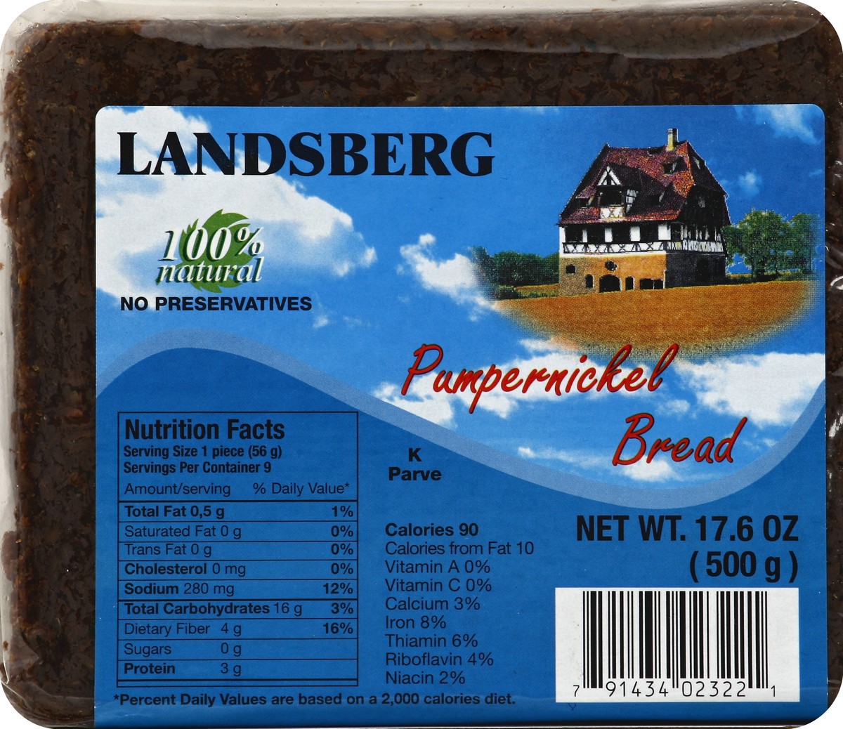 slide 4 of 5, Landsberg Bread 17.6 oz, 17.6 oz