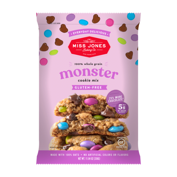 slide 1 of 1, Miss Jones Baking Co. Gluten-Free Ready-to-Bake Monster Cookie Dough 11.84 oz, 11.84 oz