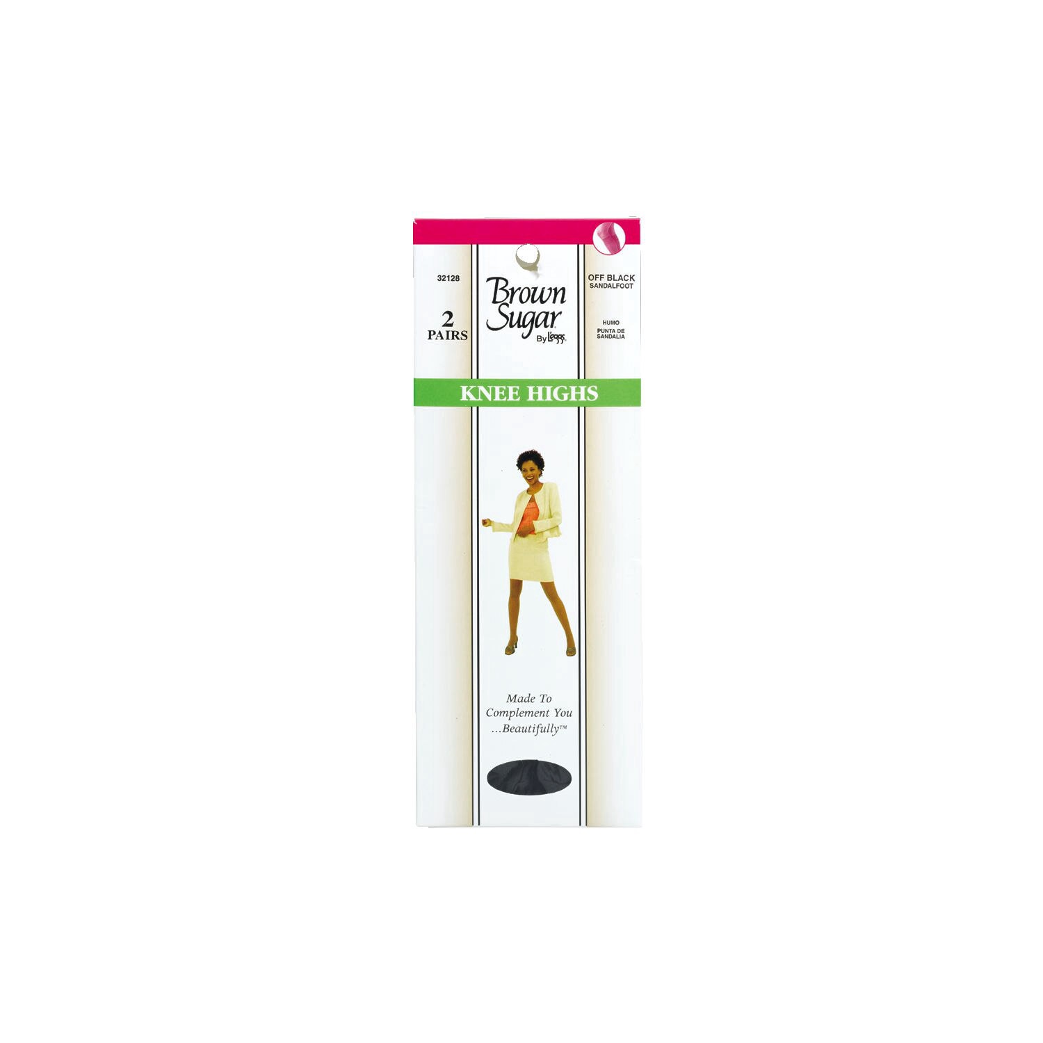 slide 1 of 1, L'eggs Brown Sugar Knee Highs - Sandalfoot - One Size - Off Black, 2 ct