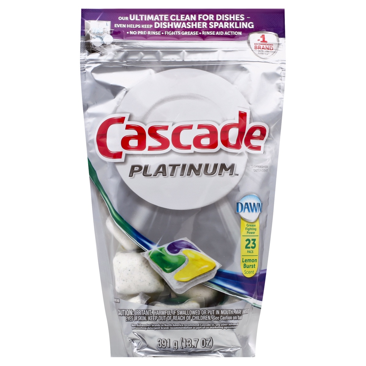 slide 1 of 1, Cascade Dishwasher Detergent , 23 ct