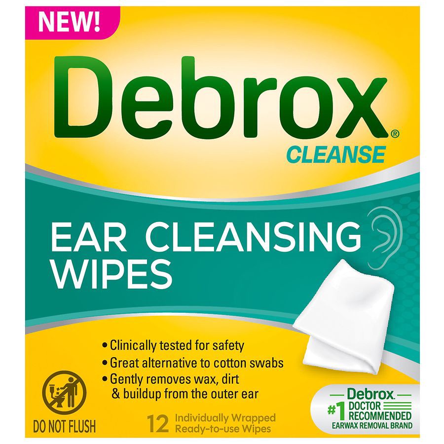 slide 1 of 5, Debrox Earwax Cleansing Wipes, 12 ct