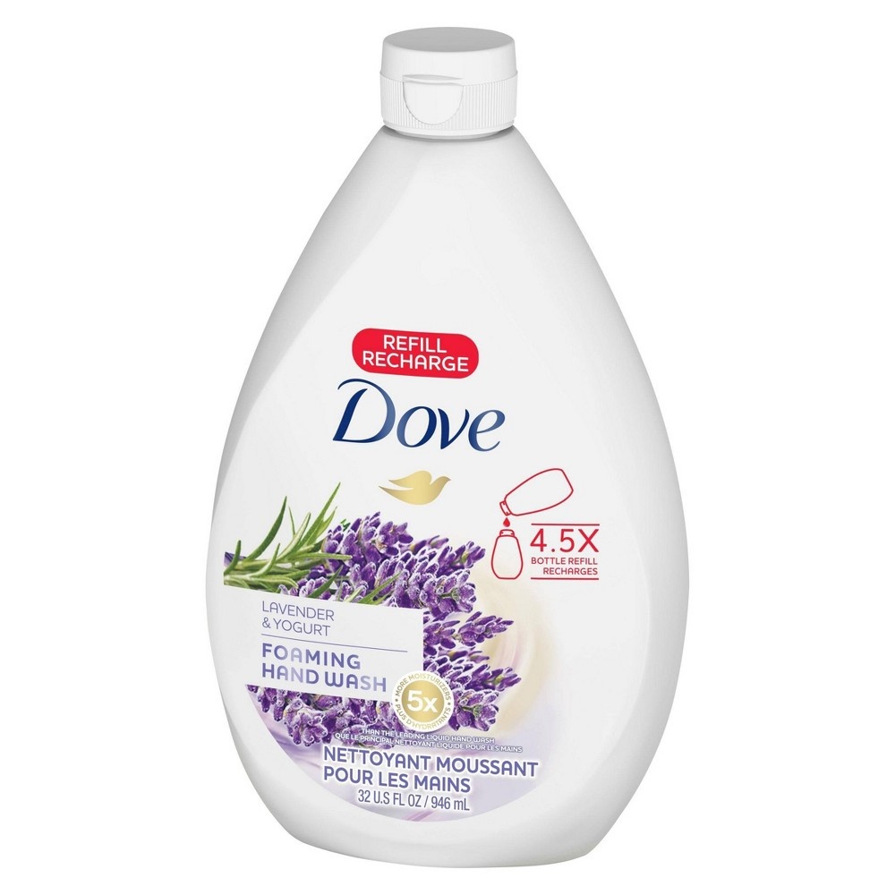 slide 3 of 5, Dove Relaxing Lavender Liquid Hand Wash Refill, 32 oz