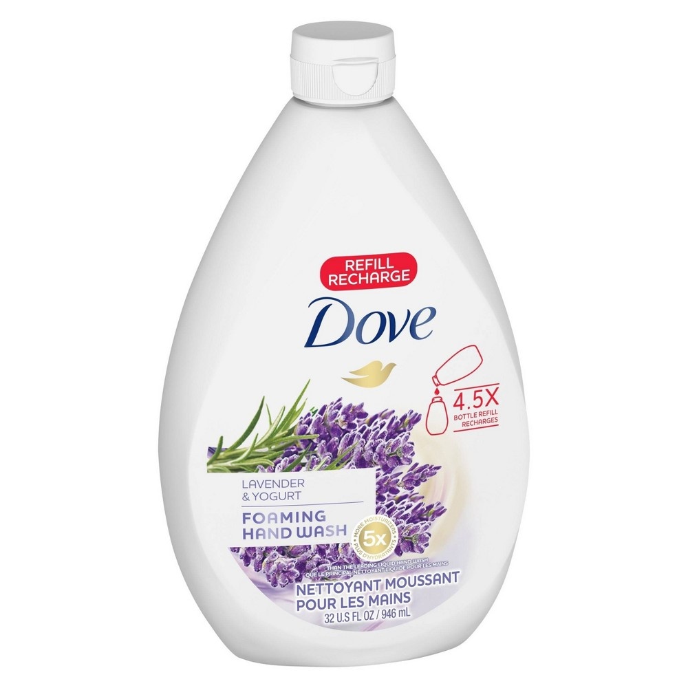 slide 4 of 5, Dove Relaxing Lavender Liquid Hand Wash Refill, 32 oz