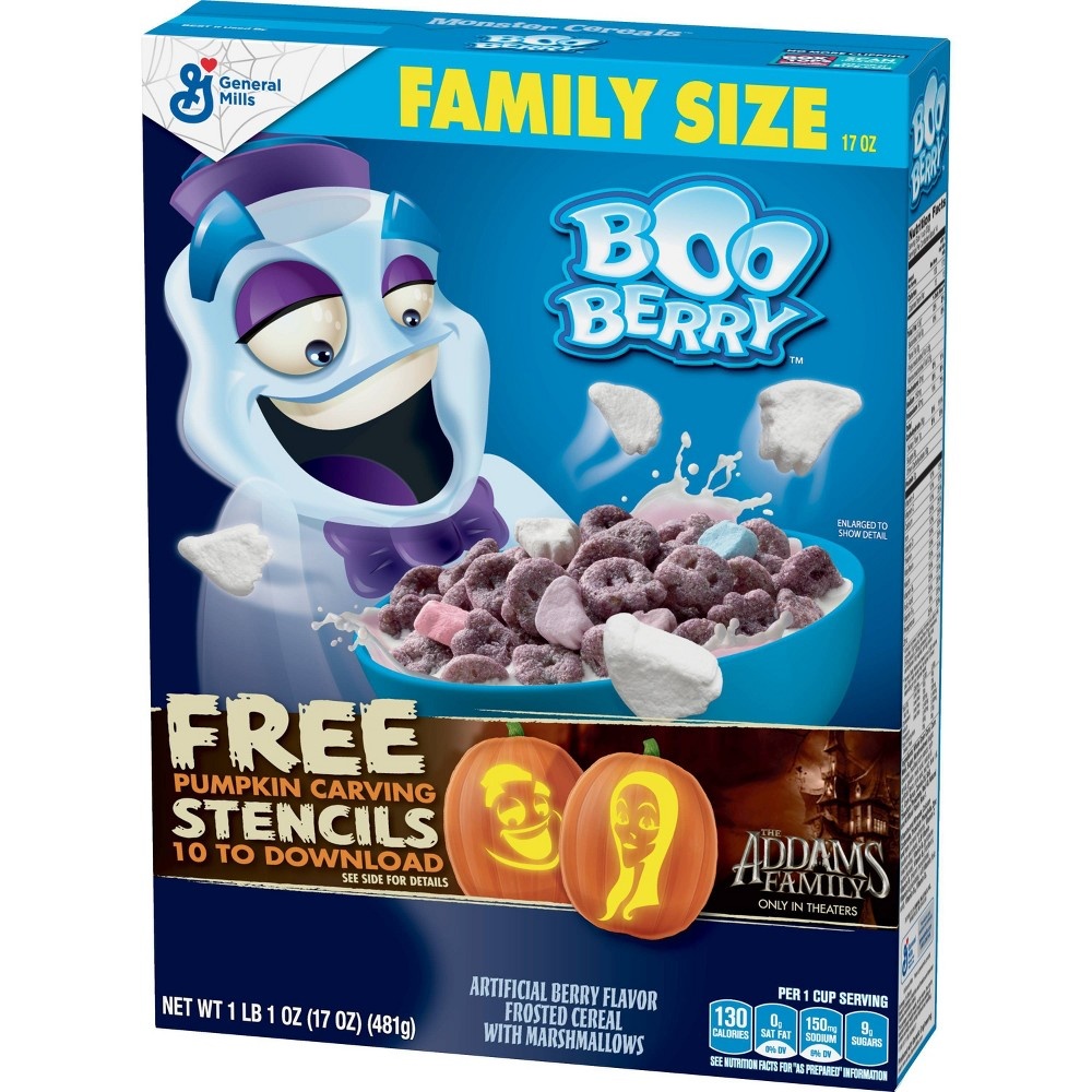 slide 3 of 3, Boo Berry Frosted Marshmallows Family Size Cereal, 17 oz