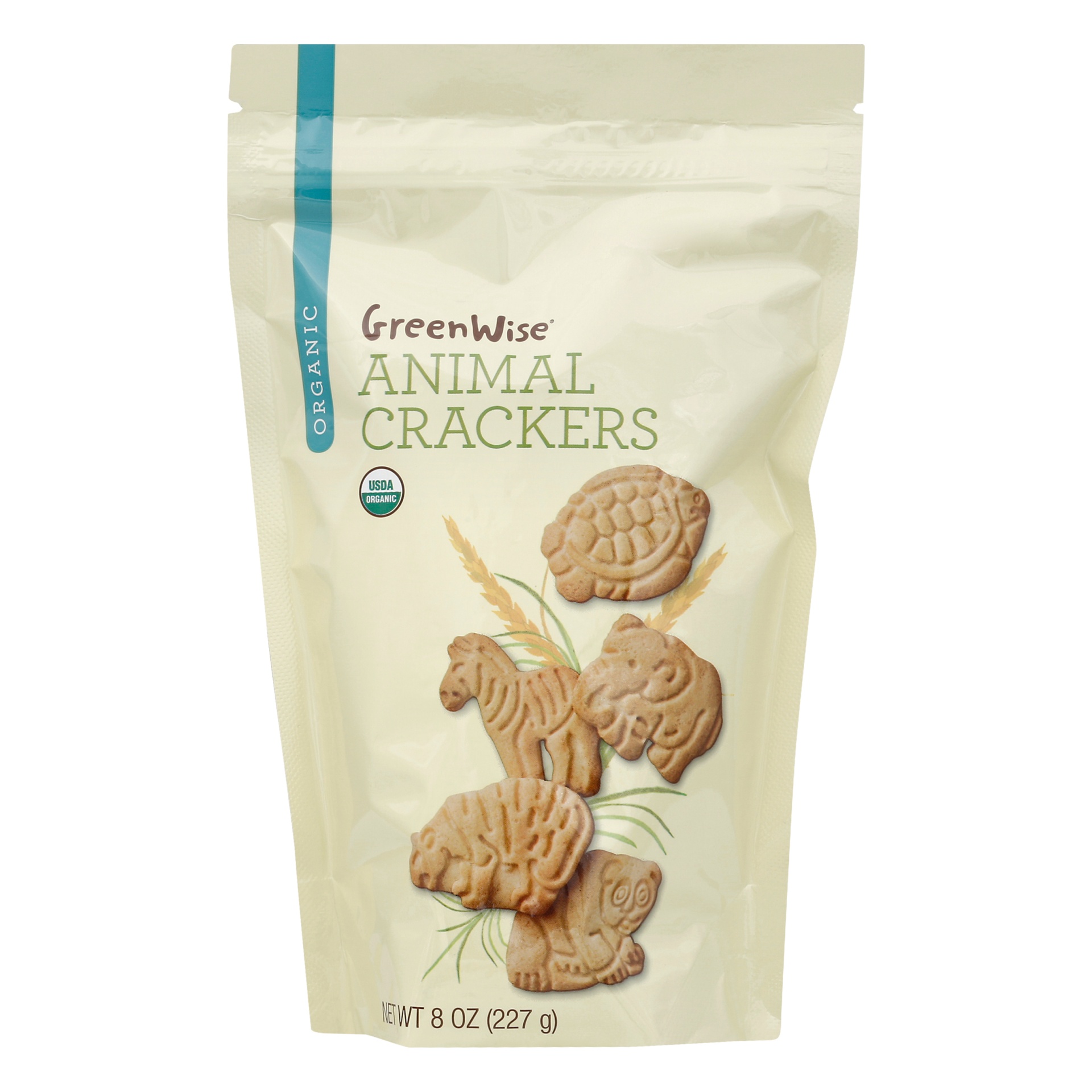 slide 1 of 1, GreenWise Animal Crackers, 8 oz