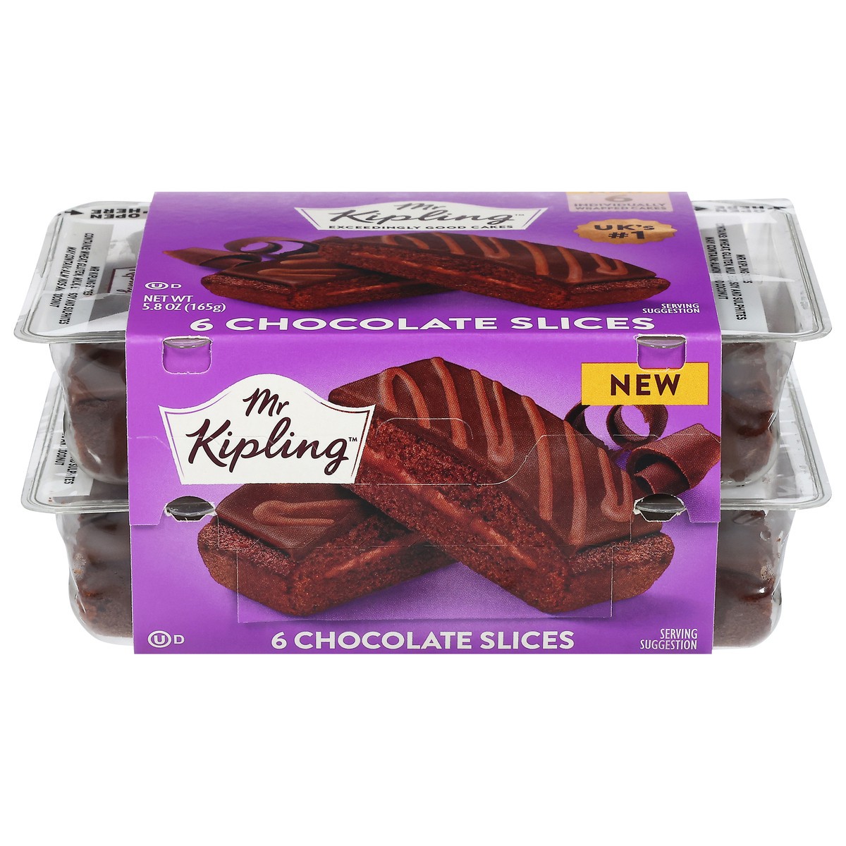 slide 1 of 1, Mr Kipling Chocolate Slices 6 ea, 5.8 oz