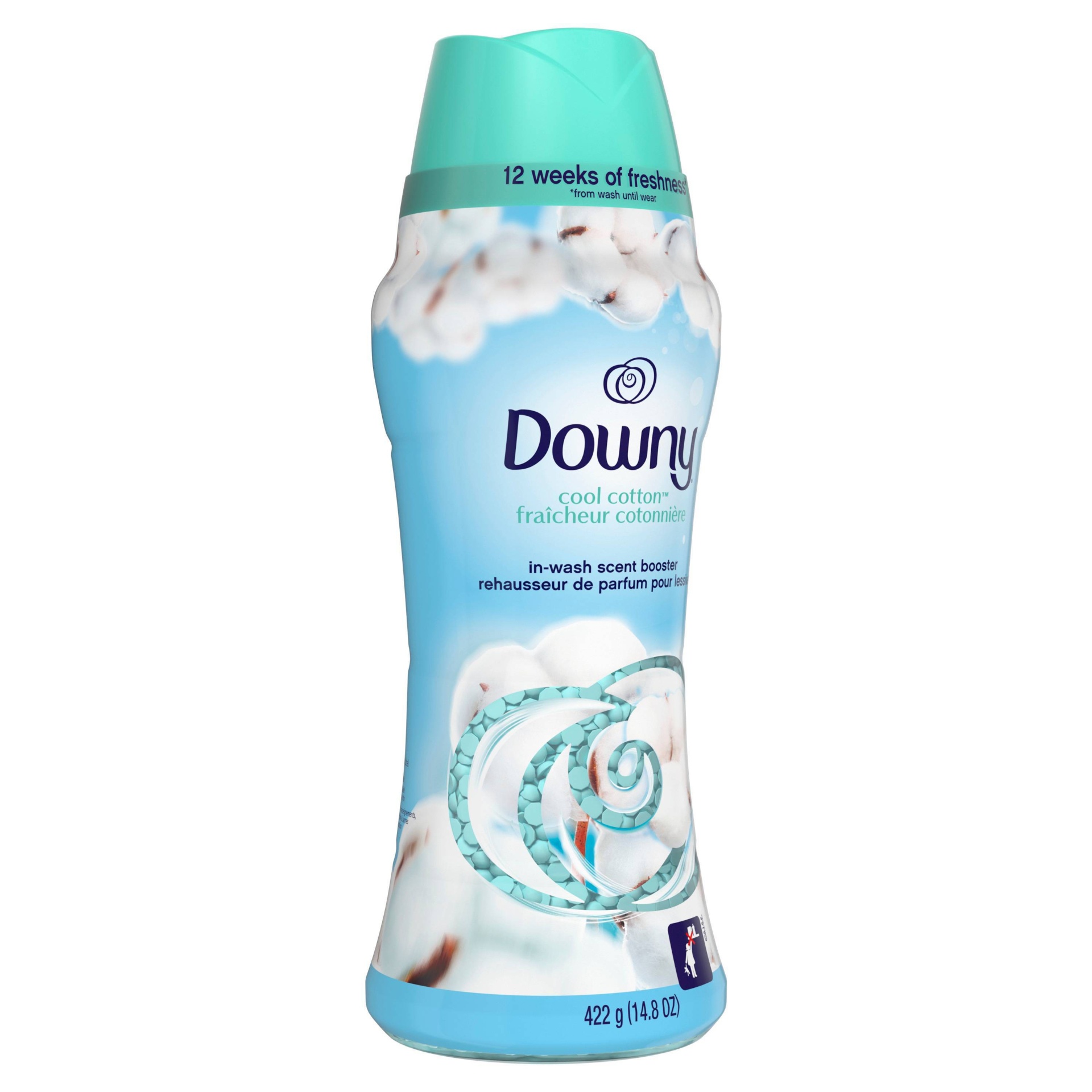 slide 1 of 9, Downy Cool Cotton In-Wash Scented Booster Beads - 14.8oz, 14.8 oz