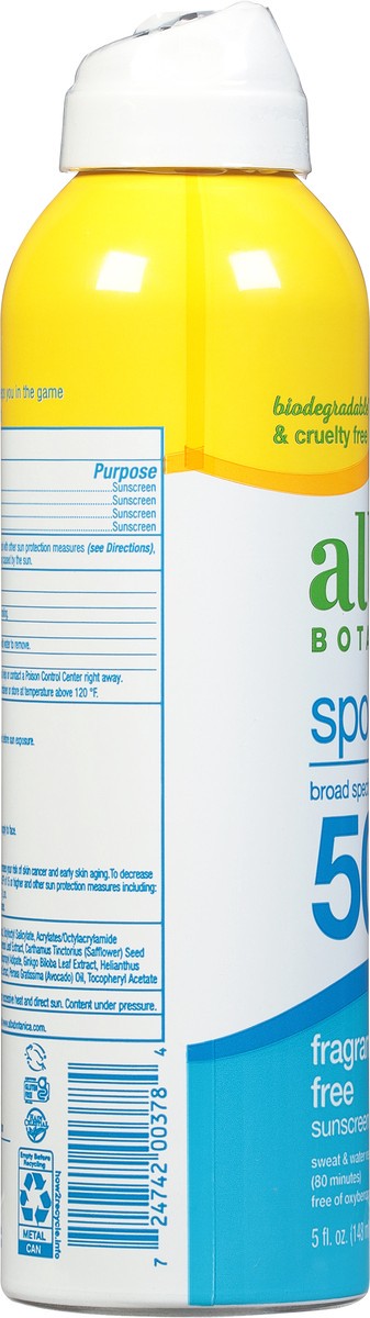 slide 2 of 8, Alba Botanica Cool Broad Spectrum Spf 50 Sport Sunscreen Refreshing Clear Spray 6 Oz. Aerosol Can, 6 oz