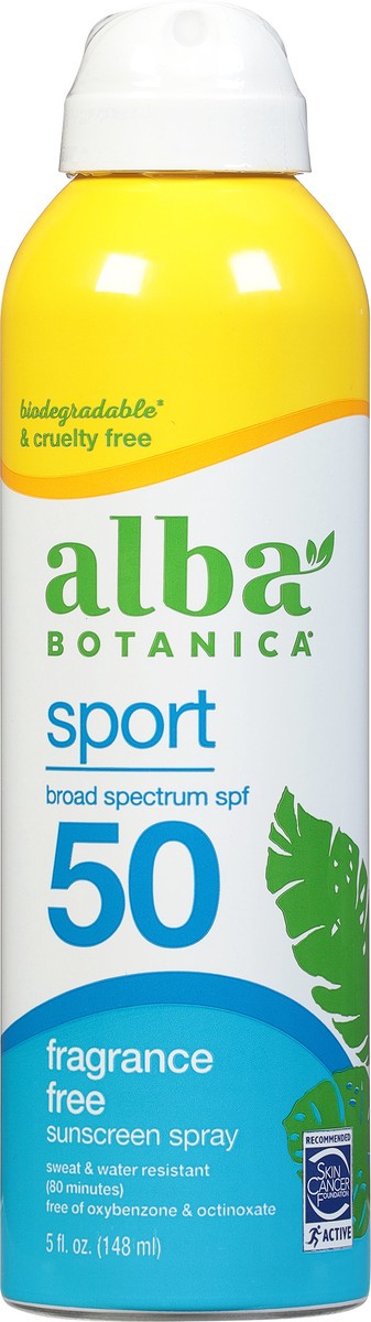 slide 3 of 8, Alba Botanica Cool Broad Spectrum Spf 50 Sport Sunscreen Refreshing Clear Spray 6 Oz. Aerosol Can, 6 oz