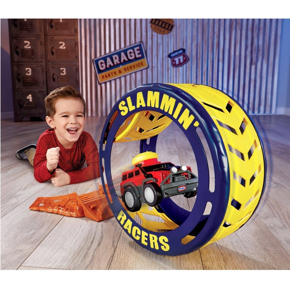 Little Tikes Slammin' Racers Turbo Tire Playset and Vehicle with Sounds ...