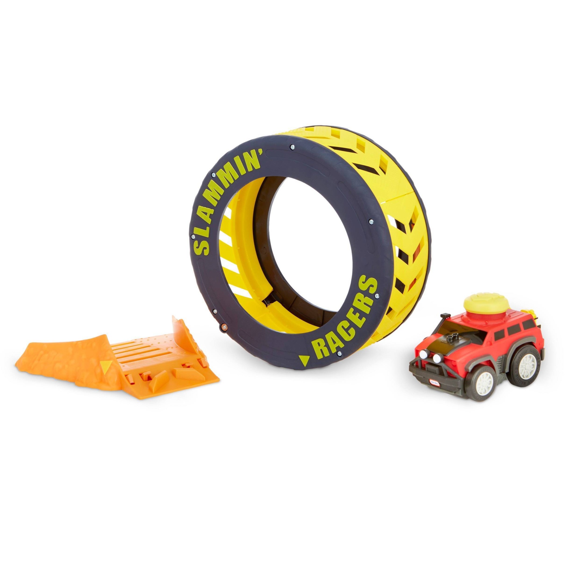 slide 1 of 1, Little Tikes Slammin' Racers Turbo Tire Playset and Vehicle with Sounds, 1 ct