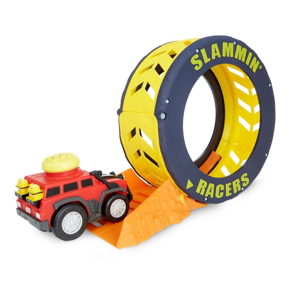 Little Tikes Slammin' Racers Turbo Tire Playset and Vehicle with Sounds ...