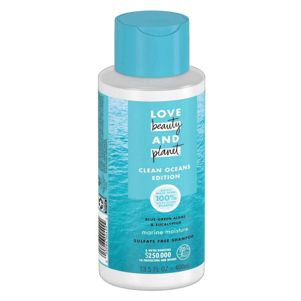 slide 3 of 6, Love Beauty and Planet Clean Ocean Blue Green Algae &; Eucalyptus Shampoo, 13.5 fl oz