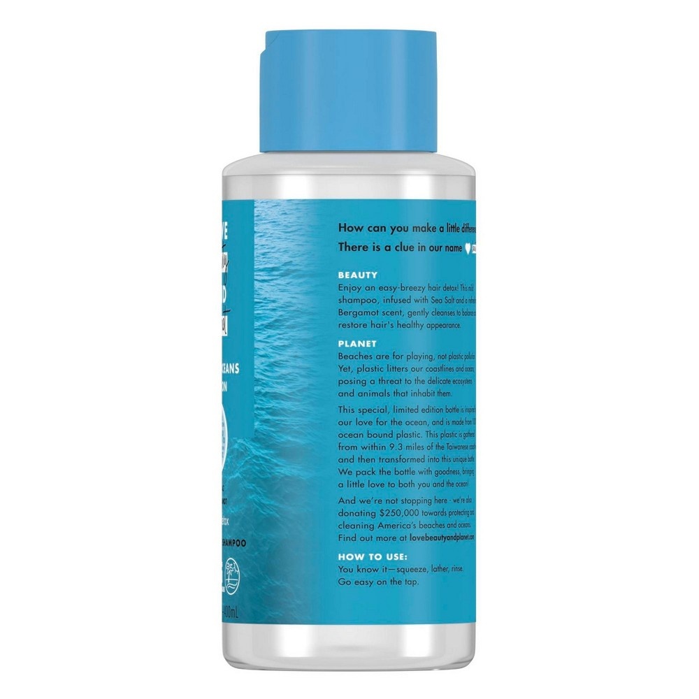 slide 4 of 5, Love Beauty and Planet Clean Ocean Sea Salt & Bergamont Shampoo, 13.5 fl oz