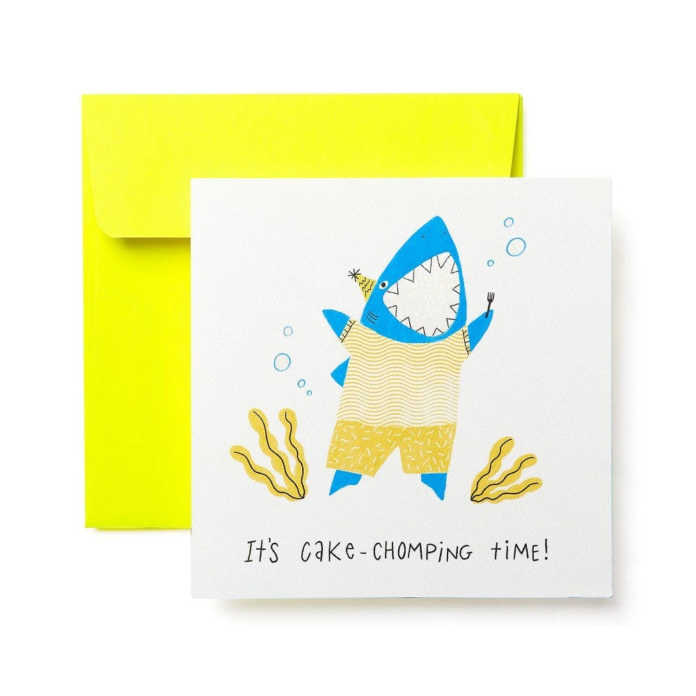 slide 2 of 6, Carlton Cards Cute Boy Shark Birthday Card, 1 ct