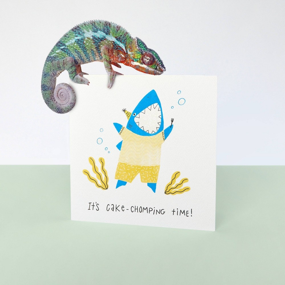 slide 6 of 6, Carlton Cards Cute Boy Shark Birthday Card, 1 ct