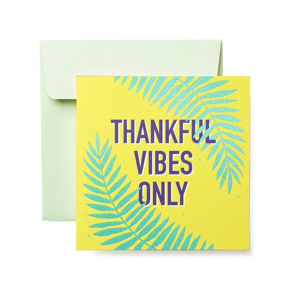 slide 2 of 6, Carlton Cards "Thankfull Vibes Only"Greeting Card, 1 ct