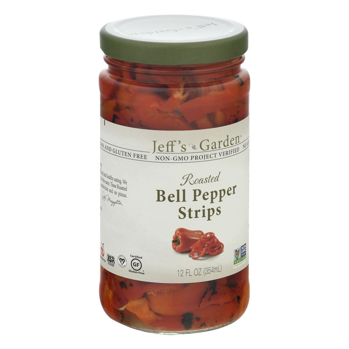 slide 9 of 10, Jeff's Garden Jeff's Naturals Red Bell Pepper Strips, 12 fl oz