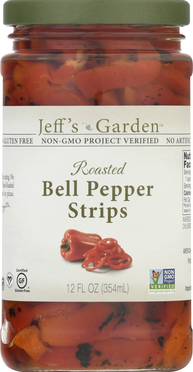 slide 7 of 10, Jeff's Garden Jeff's Naturals Red Bell Pepper Strips, 12 fl oz