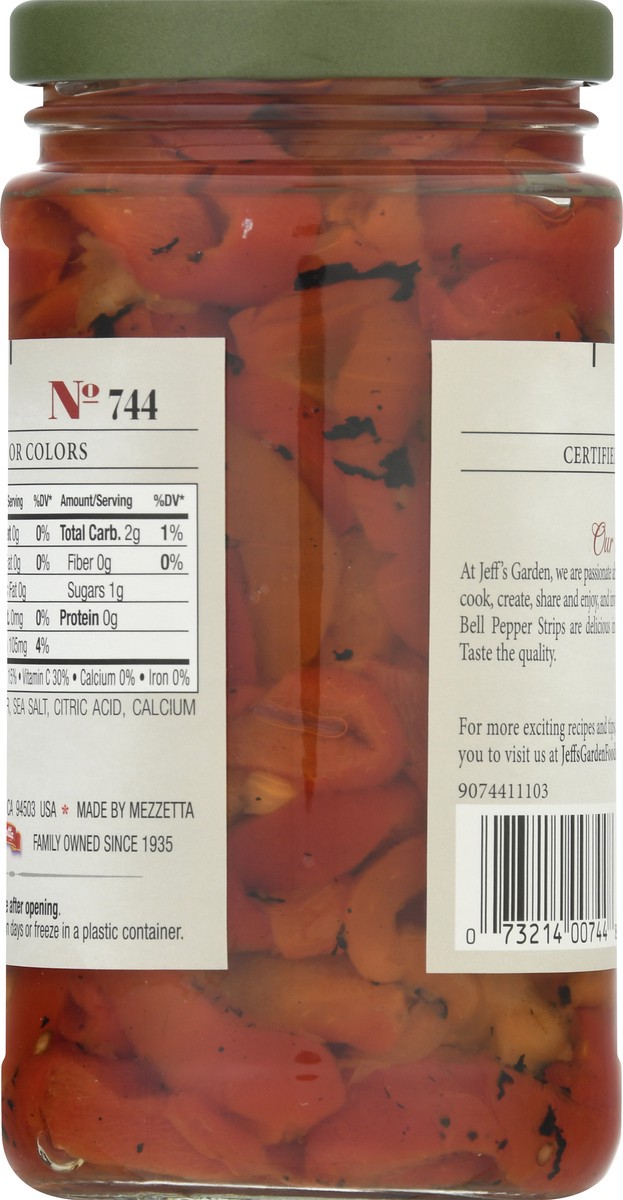 slide 8 of 10, Jeff's Garden Jeff's Naturals Red Bell Pepper Strips, 12 fl oz