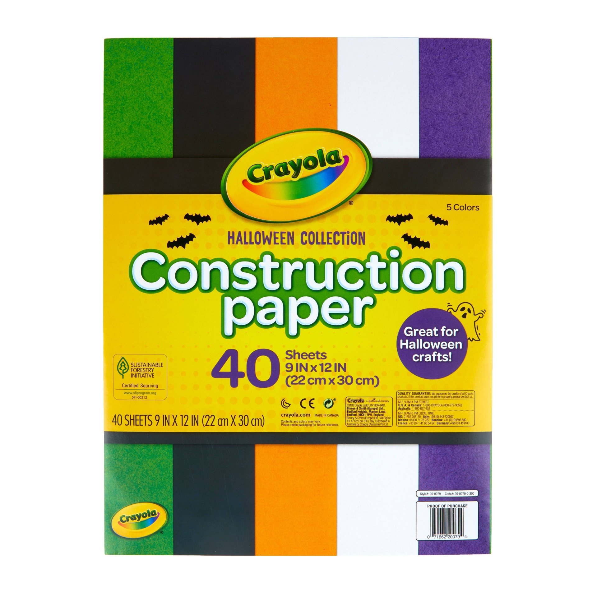 slide 1 of 4, Crayola Halloween Construction Paper, 1 ct