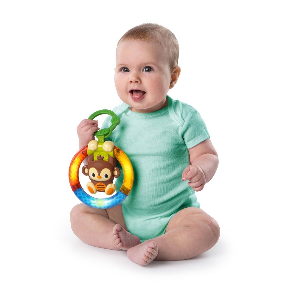 slide 2 of 4, Bright Starts Shake & Glow Monkey Activity Toy, 1 ct