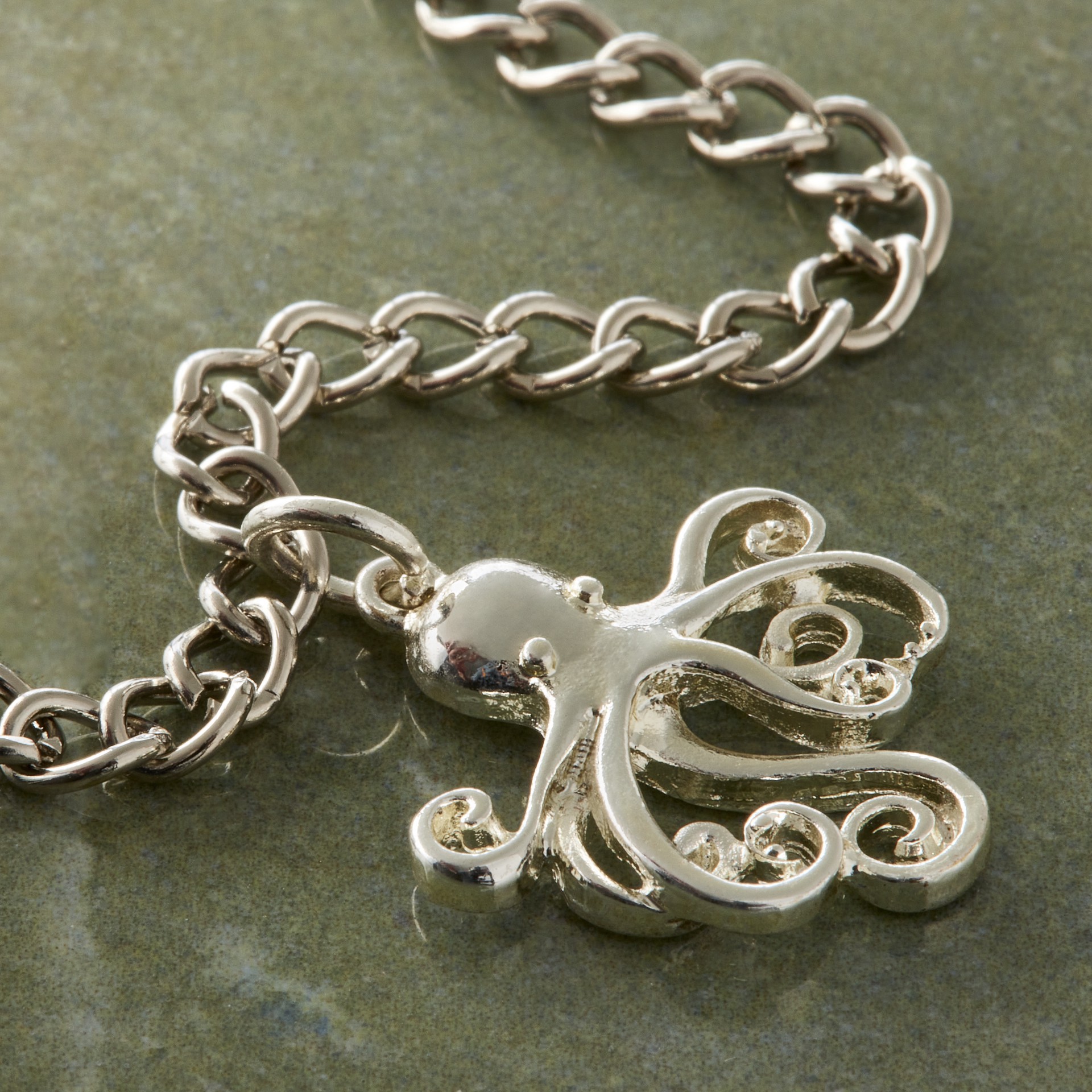 slide 2 of 2, Charmalong Silver Plated Octopus Charm By Bead Landing, 0.94 in x 0.79 in x 0.2 in