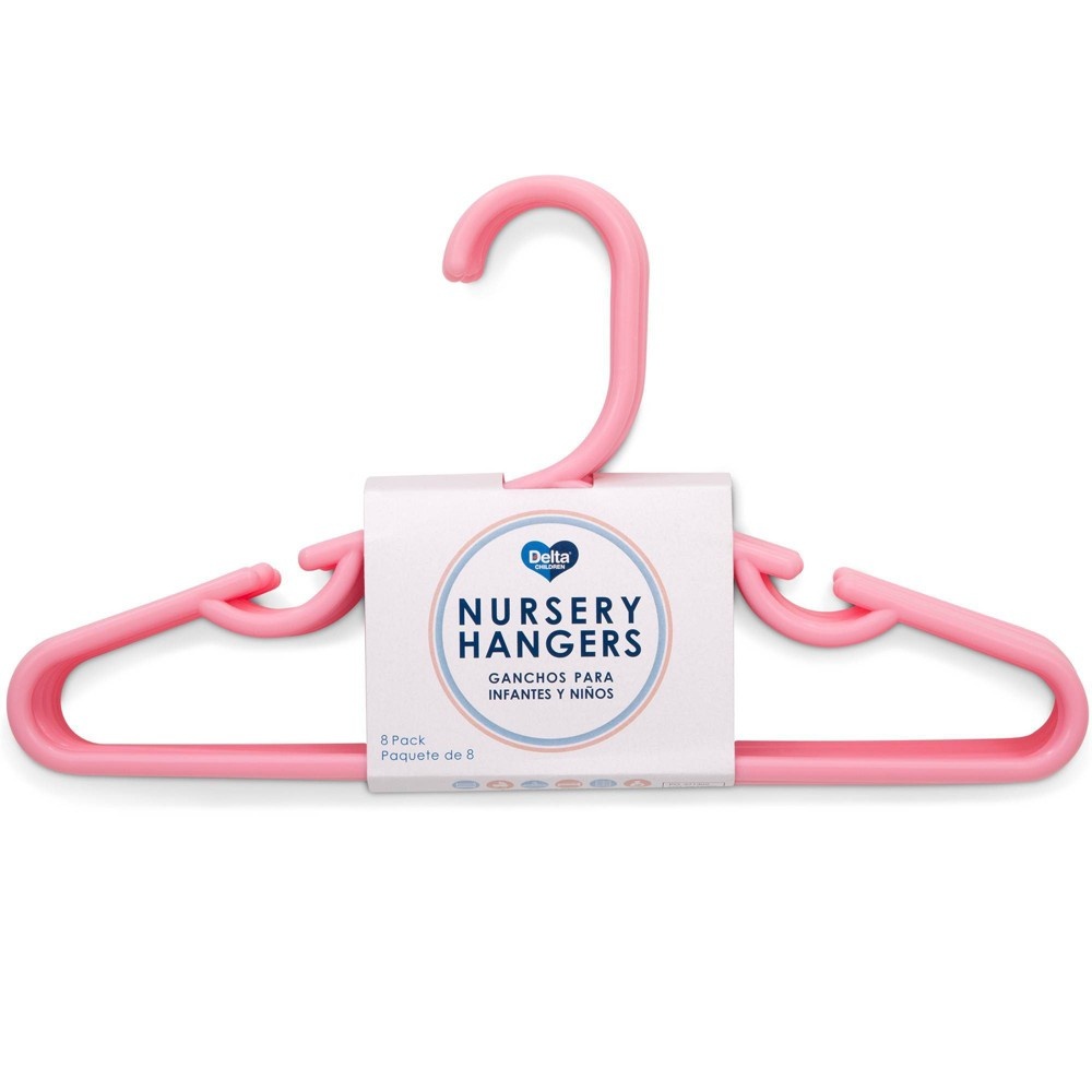 slide 4 of 4, Delta Children Nursery Hangers Pink, 8 ct