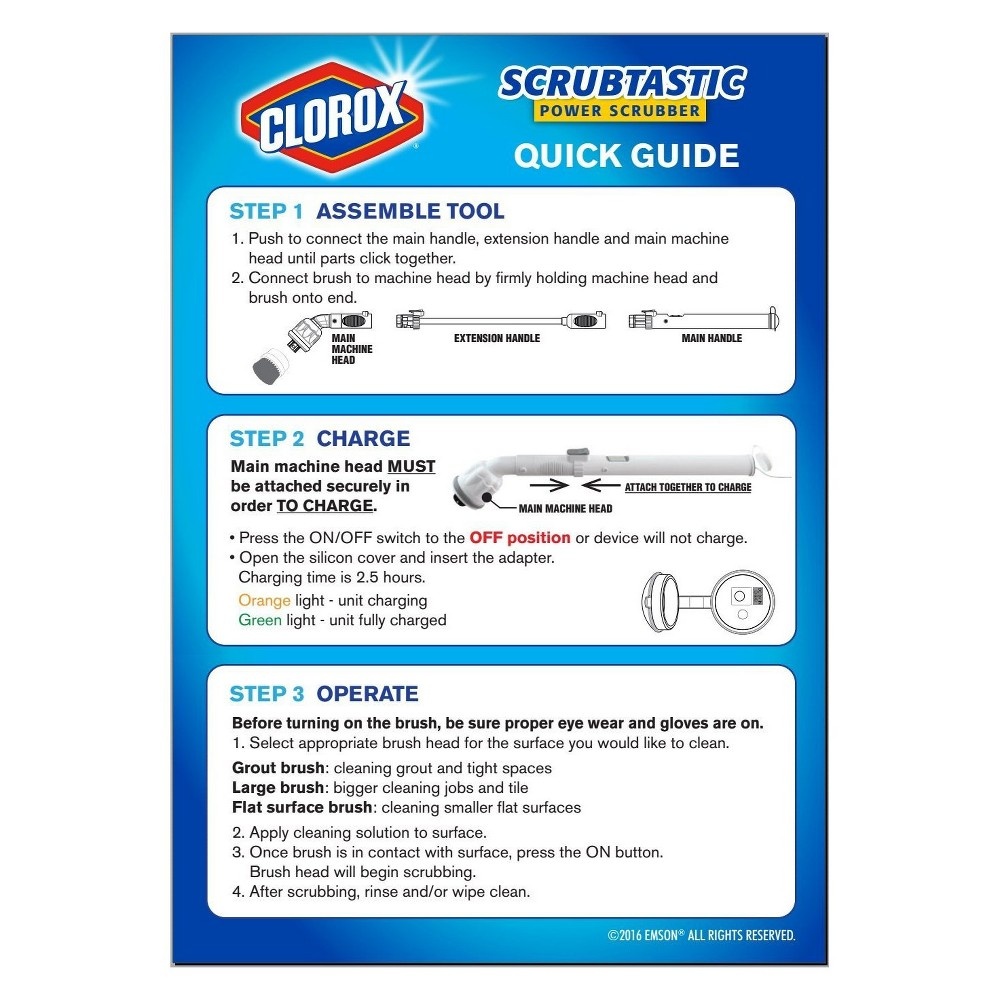 slide 5 of 10, Clorox Scrubtastic Multi-Purpose Surface Power Scrubber, 1 ct