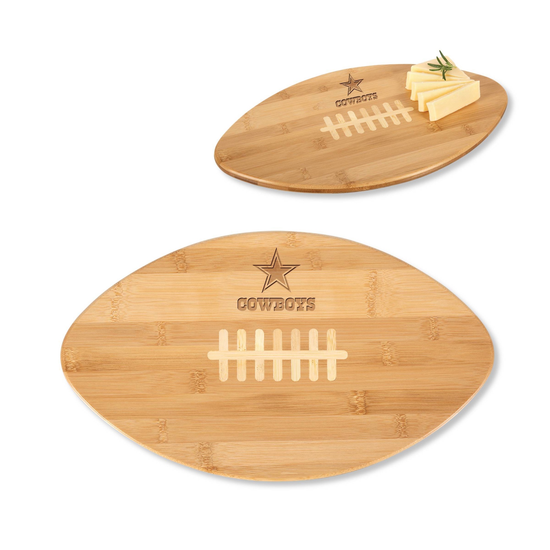 slide 1 of 2, NFL Dallas Cowboys Football Cutting Board, 15 in