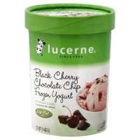 slide 1 of 3, Lucerne Dairy Farms Frozen Yogurt Chocolate Chip Black Cherry Low Fat, 1.5 qt