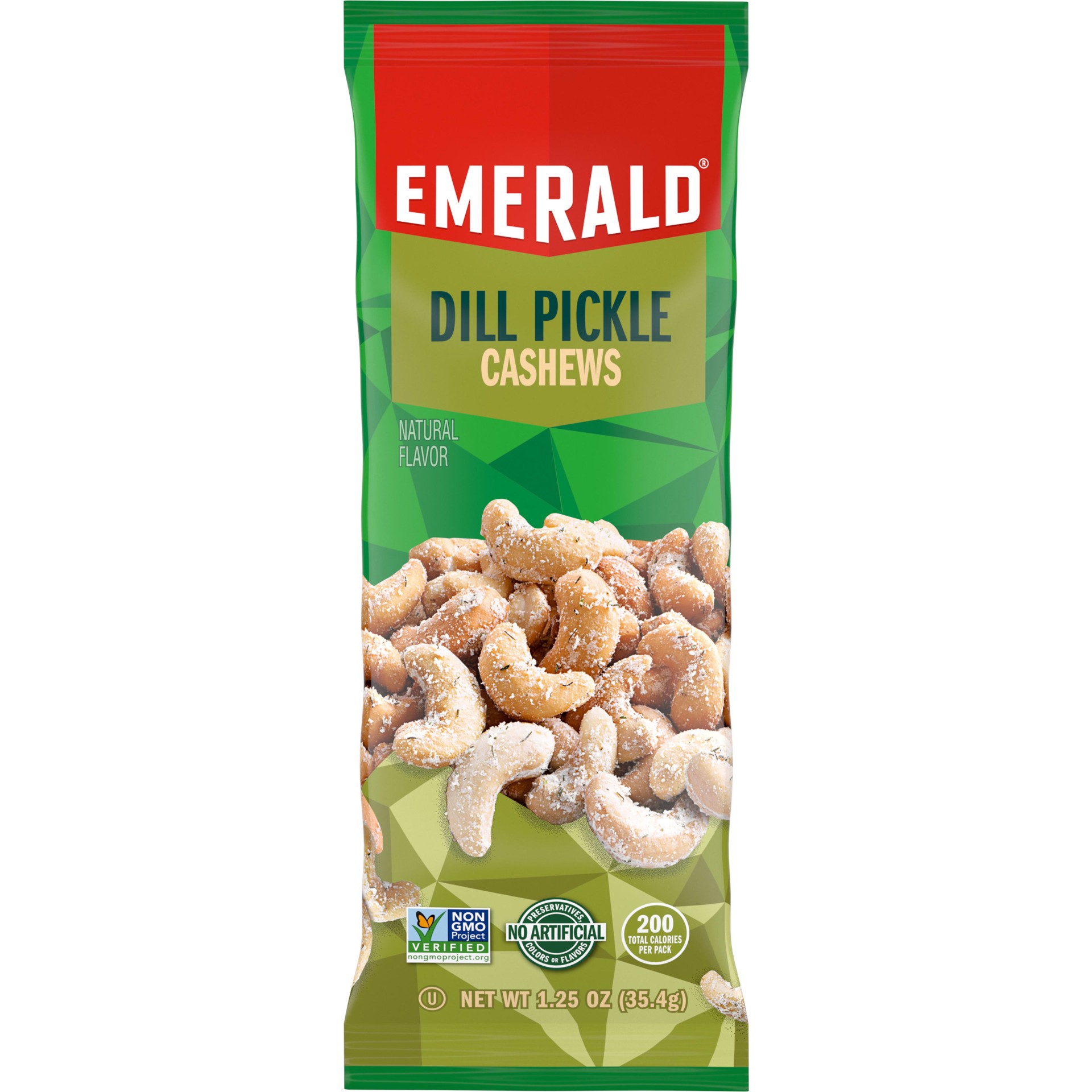 slide 1 of 5, Emerald Dill Pickle Cashews, 1.25 Oz, 1 ct