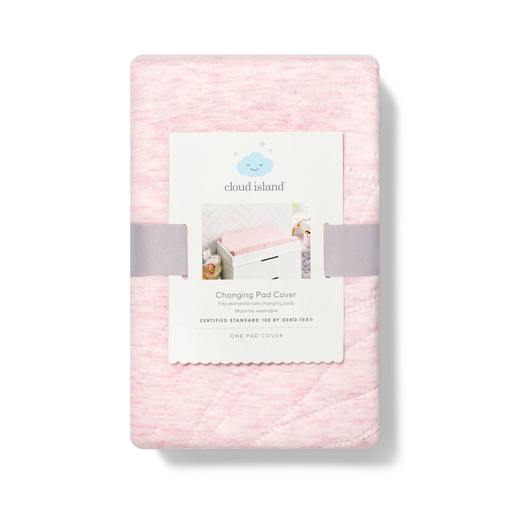slide 2 of 2, Changing Pad Cover Pink Leaves - Cloud Island Pink, 1 ct