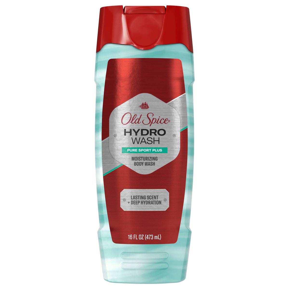 slide 1 of 3, Old Spice Men's Body Wash Moisturizing Hydro Wash Pure Sport Plus, 16 oz, 16 oz