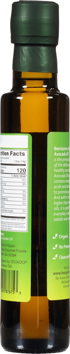 slide 10 of 14, Benissimo Organic Avocado Oil 8.45 fl oz, 8.45 fl oz