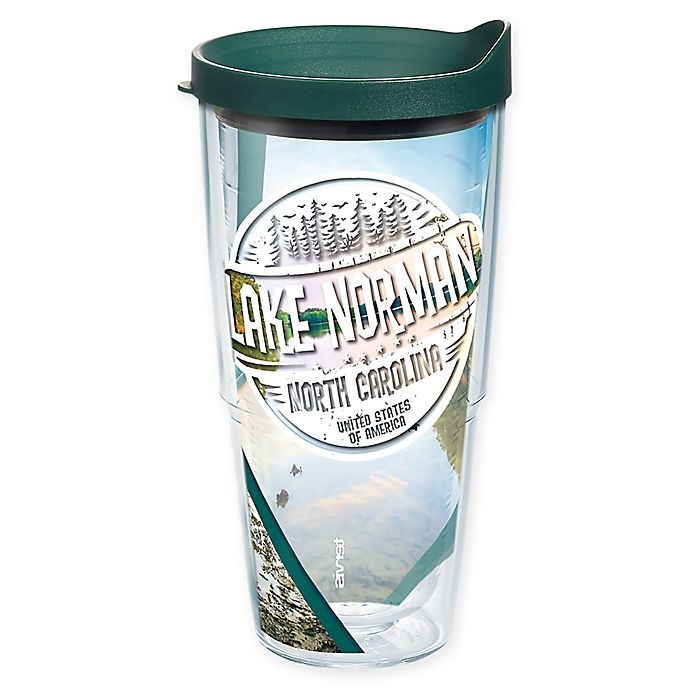 slide 1 of 1, Tervis Lake Norman Wrap Tumbler with Lid, 24 oz