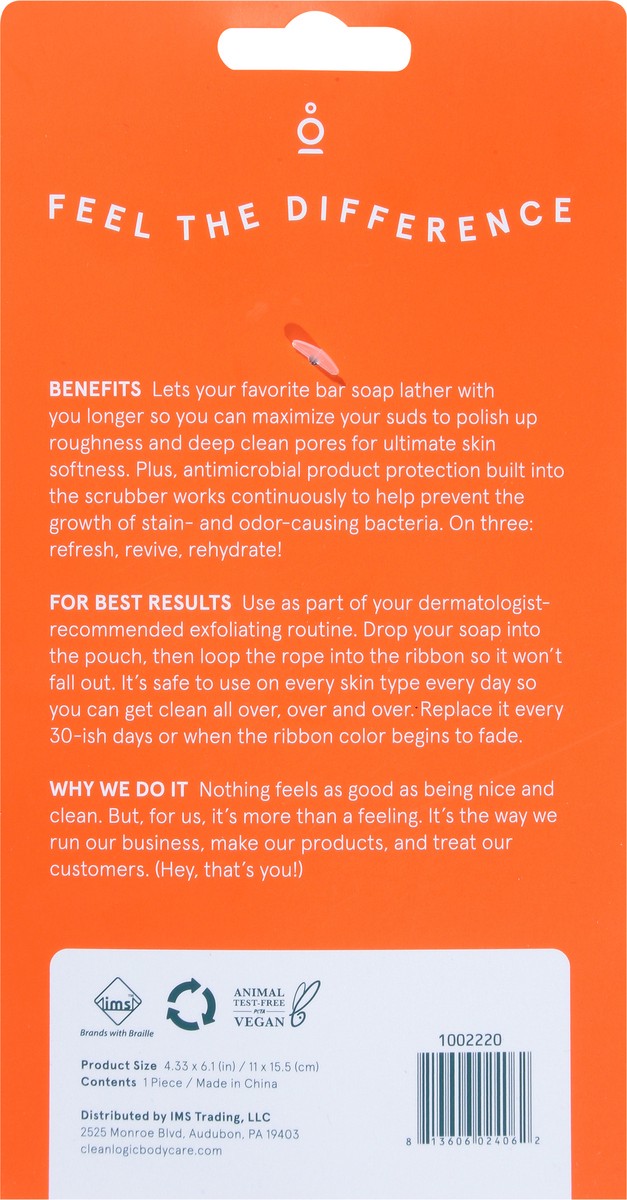 slide 4 of 11, cleanlogic Sport Exfoliating Soap Saver Soap Pouch 1 ea, 1 ct