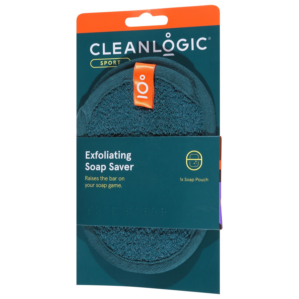 slide 9 of 11, cleanlogic Sport Exfoliating Soap Saver Soap Pouch 1 ea, 1 ct