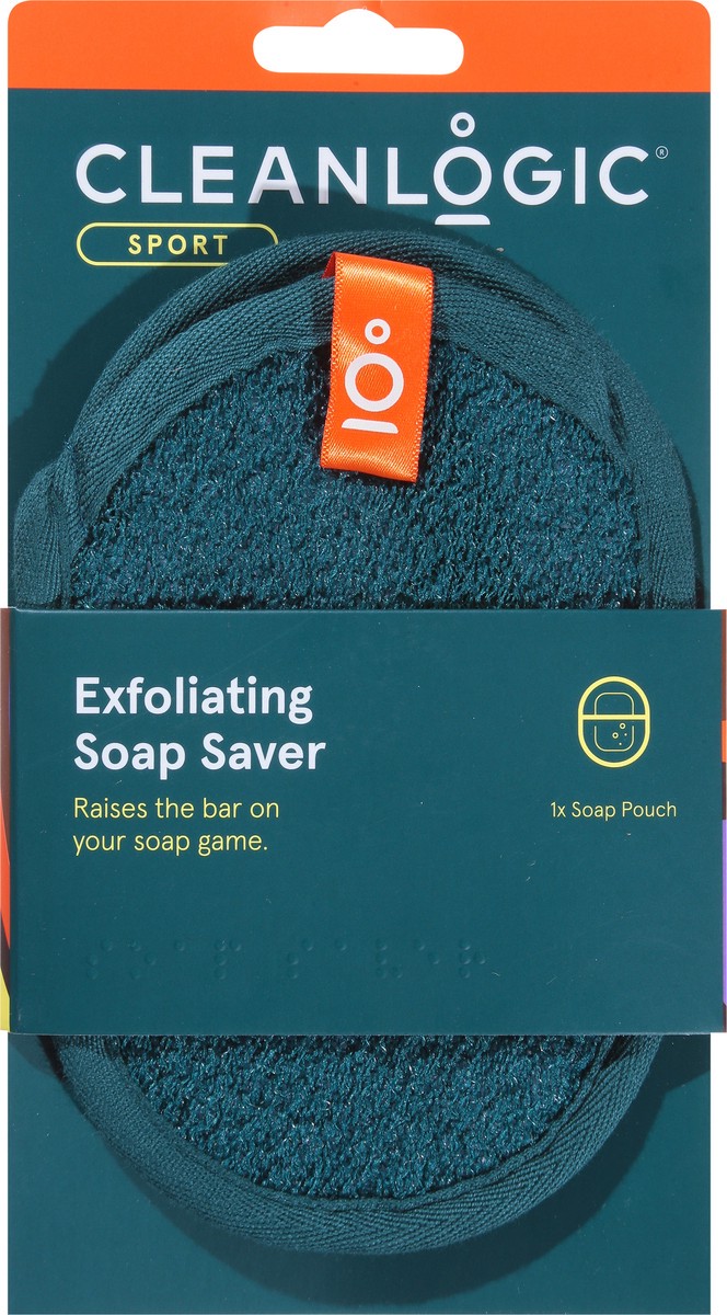 slide 7 of 11, cleanlogic Sport Exfoliating Soap Saver Soap Pouch 1 ea, 1 ct
