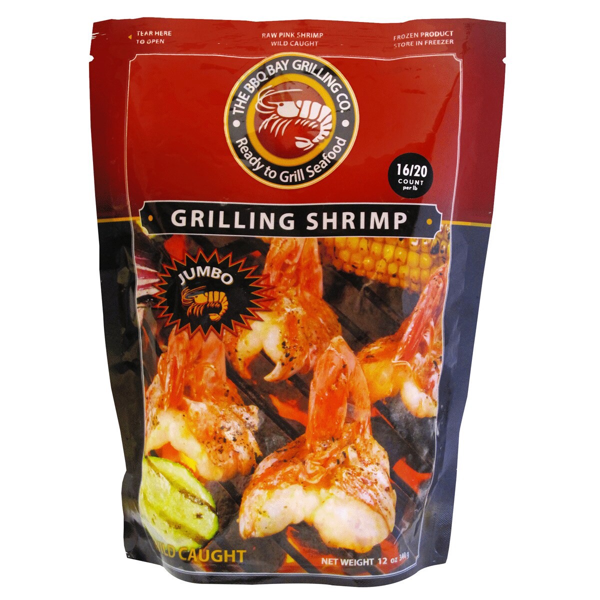 slide 1 of 1, BBQ Bay Grilling Co. Grilling Jumbo Shrimp, 12 oz, 16-20 ct, 12 oz, 16 ct; 20 ct