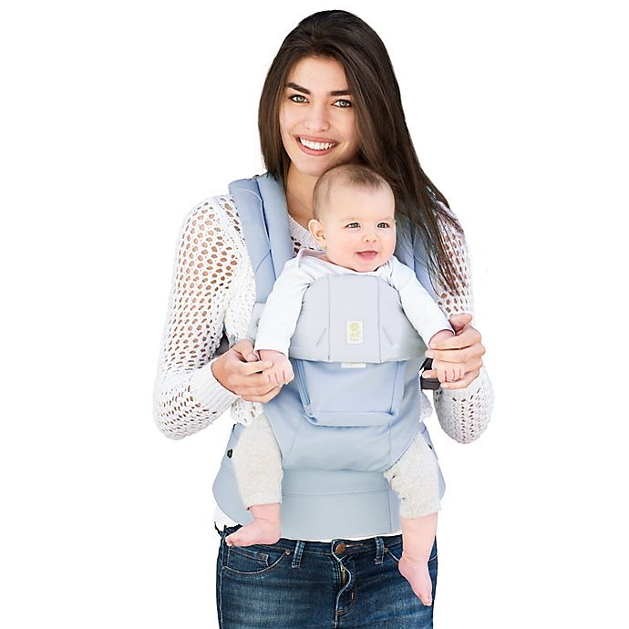 slide 1 of 5, LÍLLÉbaby COMPLETE Organic Cotton Original Baby Carrier - Powder Blue, 1 ct